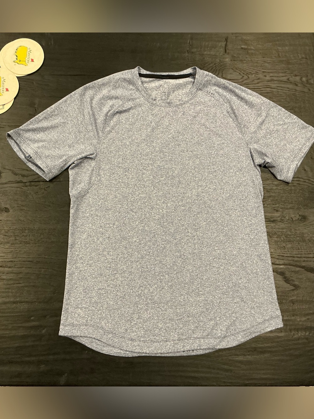 Men's Heather Blue Lululemon License to Train Short-Sleeve Shirt Size M